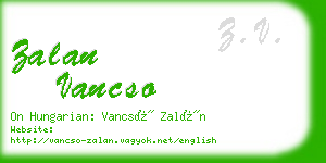 zalan vancso business card